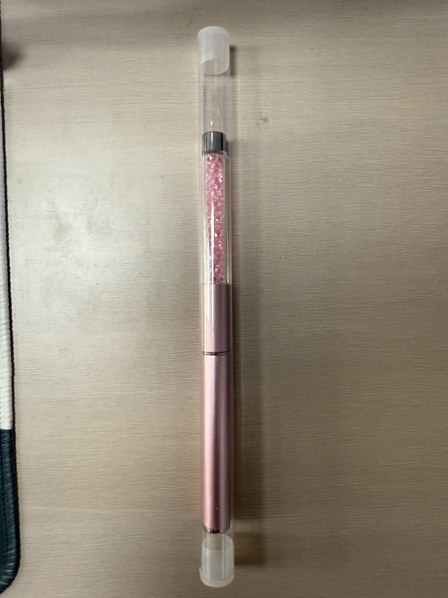 Lápiz de tallado de cristal de nylon cabello rosa acrílico tubo de perforación cubierta de metal adecuado para tallado dibujos animados lápiz de cristal