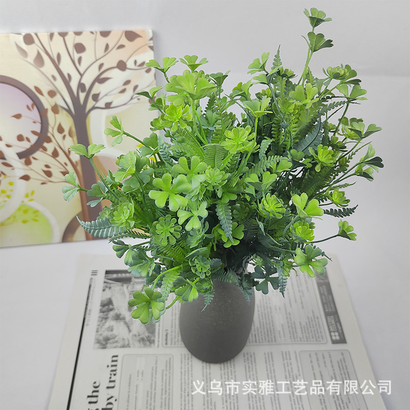 Inventario transfronterizo de una variedad de hierba persa, hierba de agua, hierba de imitación de plantas verdes de plástico, flores falsas, paredes verdes, decoración del hogar, explosión