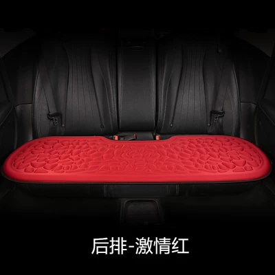 Seat cushion, seat cover | Single-piece Rear Breathable Seat Cushion - jx-passion-red-back-row-three-people-sit