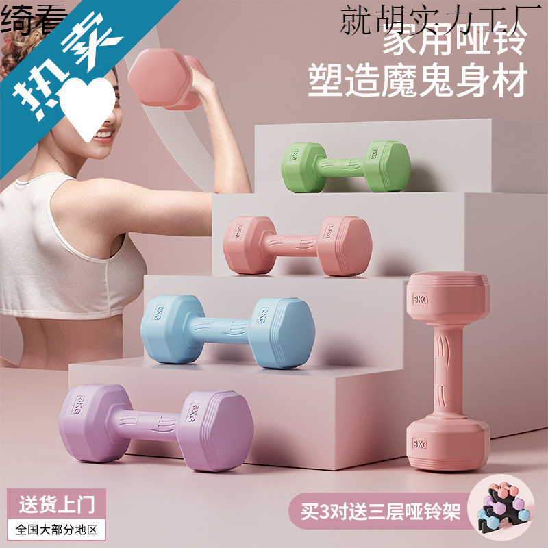 ダンベル女性フィットネス機器家庭用痩身腹バーベルケトルベル子供と青少年女性小さなダンベルペア|undefined