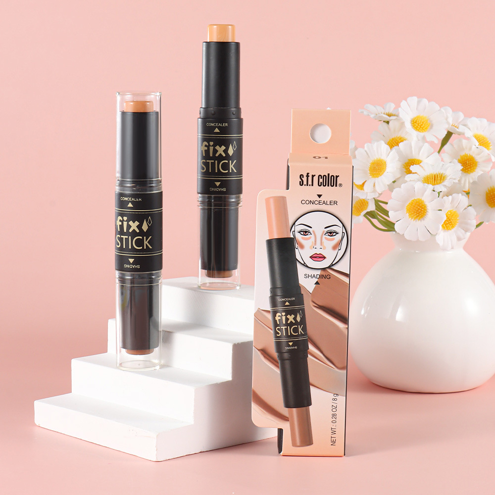 s.f.r color comercio exterior color maquillaje al por mayor impermeable natural estereoscópico mantenimiento de maquillaje doble cabeza reparar barras de blanqueo