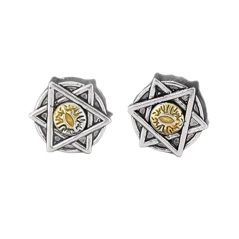 God's Eye Men's Trendy Personality Cool Style Hexagram Magnetic Ear Clip Fashion Hot-Selling Versatile Best-Selling_voghion.com