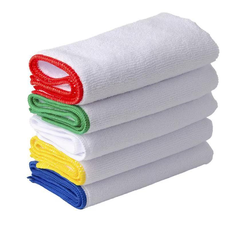 The Same High-End Rag as the Overlord Milk Tea Shop, Polyester Terry Warp Knitted 30*30 Towel, Export Quality, Strong Water Absorption and No Lint