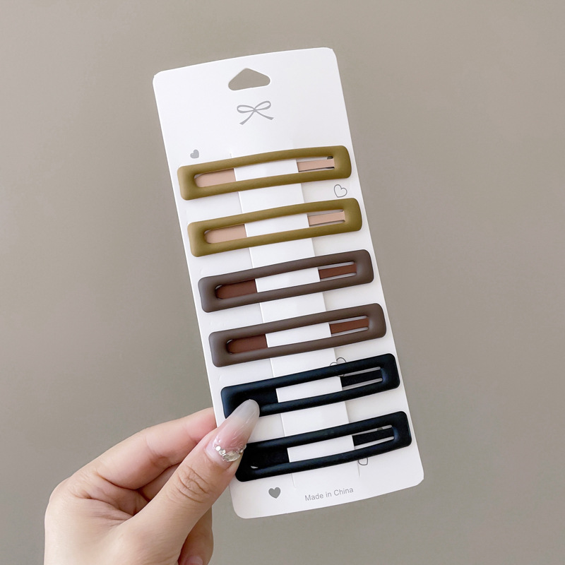 Pin de cabello de la frente lateral pin de cabello negro femenino pin de cabello 2025 nuevo toque de cabeza de tarjeta de cabello marino