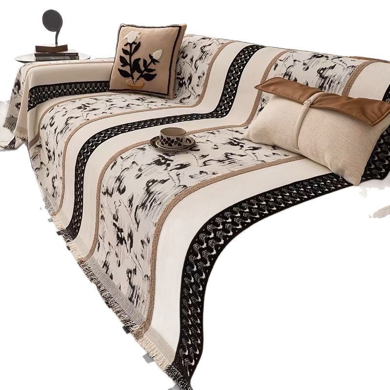 Toalla de sofá de estilo medieval alta sensación de cuatro estaciones general sofá de Chenille sofá cubierta de sofá cojín