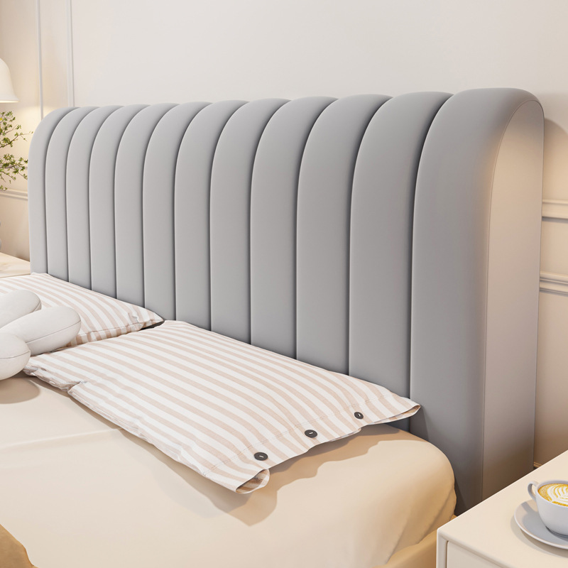 Espesado 2025 nuevo verano de alta sensación cubierta de cabeza de cama de madera respaldo paquete blando todo incluido cuatro estaciones cubierta de polvo universal