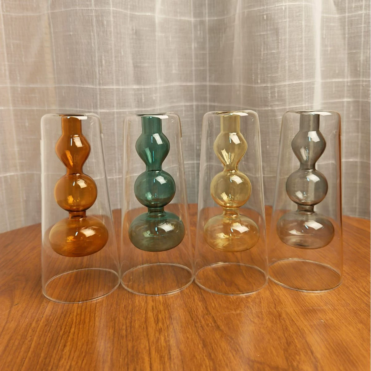 Оптовая Продажа с фабрики скандинавский Простой ветер двухслойная цветная ароматерапия расширение Аромат Ваза сухие цветы Гидропонные цветочные композиции украшения