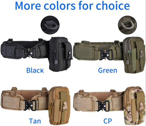 Outdoor molle tactical waistband cobra tactical belt fanny pack set thickened nylon cobra belt