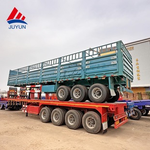 Factory Direct Sales Heavy-Duty Side-Turning Semi-Trailer 13m High-Sided Semi-Trailer High-Sided Box Semi-Trailer