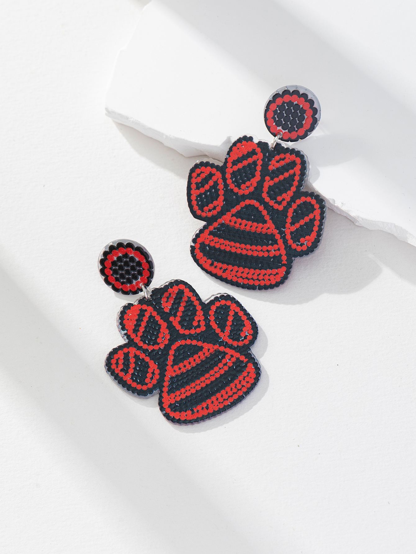 Halloween Festival Number, Skull Pattern 1 Pair Halloween Cartoon Style Number Skull Resin Drop Earrings