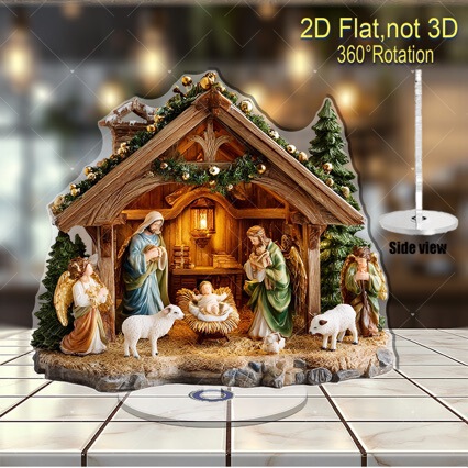 Cross-Border New Model Flat 2D Acrylic Desktop Ornament Home Atmosphere Decoration Gift Small Ornament That Can Be Rotated Cross-Border New Model Flat 2D Acrylic Desktop Ornament Home Atmosphere Decoration Gift Small Ornament That Can Be Rotated