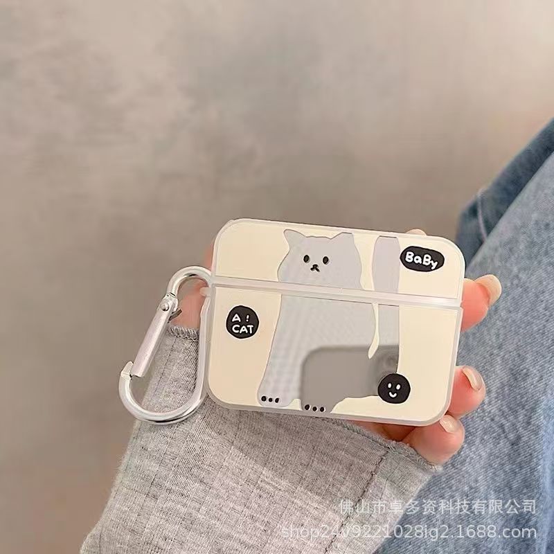 Airpods de gato de alta sensación de espejo pro3 generación cubierta de protección Bluetooth para auriculares de Apple 1 / 2 generación