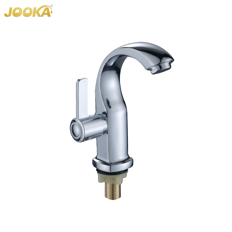 Best-Selling African Single-Handle Cold Water Faucet with Reliable Performance, Electroplated Zinc Alloy Basin Faucet for Home Bathroom, Affordable