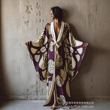 欧美春夏季外贸新款无袖休闲印花气质长裙连衣裙修身小清新休闲裙