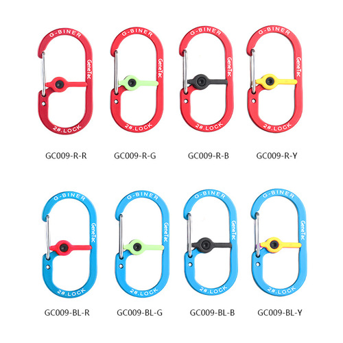 Yiru Buckle 2# G-Biner Outdoor Camping Accessory with Lock, Safety DIY Carabiner, Aluminum Alloy Climbing Clip