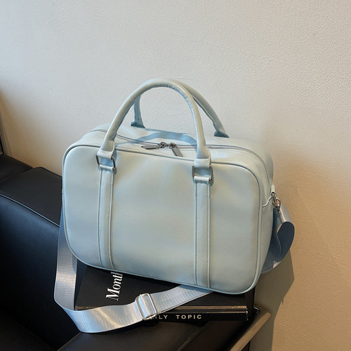 Korean-style Boston bag for women, 2025 spring retro high-end small square handbag, suitable for commuting, shoulder and crossbody bag