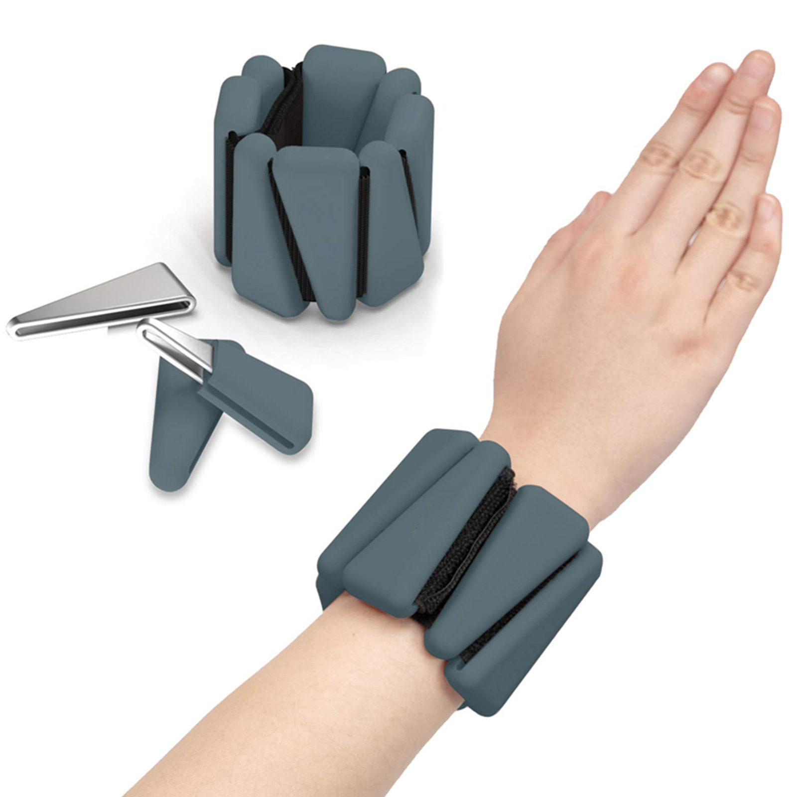 Zhang Li Guan Xiaotong pulsera de peso ajustable de silicona pulsera de muñeca de entrenamiento de fuerza anillo invisible deportivo