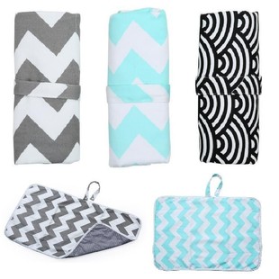 Newborn diaper pad baby waterproof washable polyester portable storage baby mattress leak-proof bed sheet printing folding