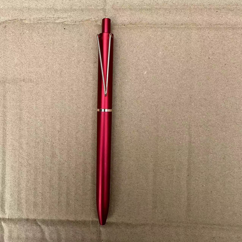 Inventario de alta gama pesada sensación de mano pulsable bolígrafo neutro comercial de alta calidad publicidad bolígrafo de firma logotipo de impresión de escritorio lote