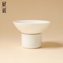 展瓷云间白过滤茶漏隔茶渣叶泡茶过滤茶滤组合茶道配件茶隔滤网