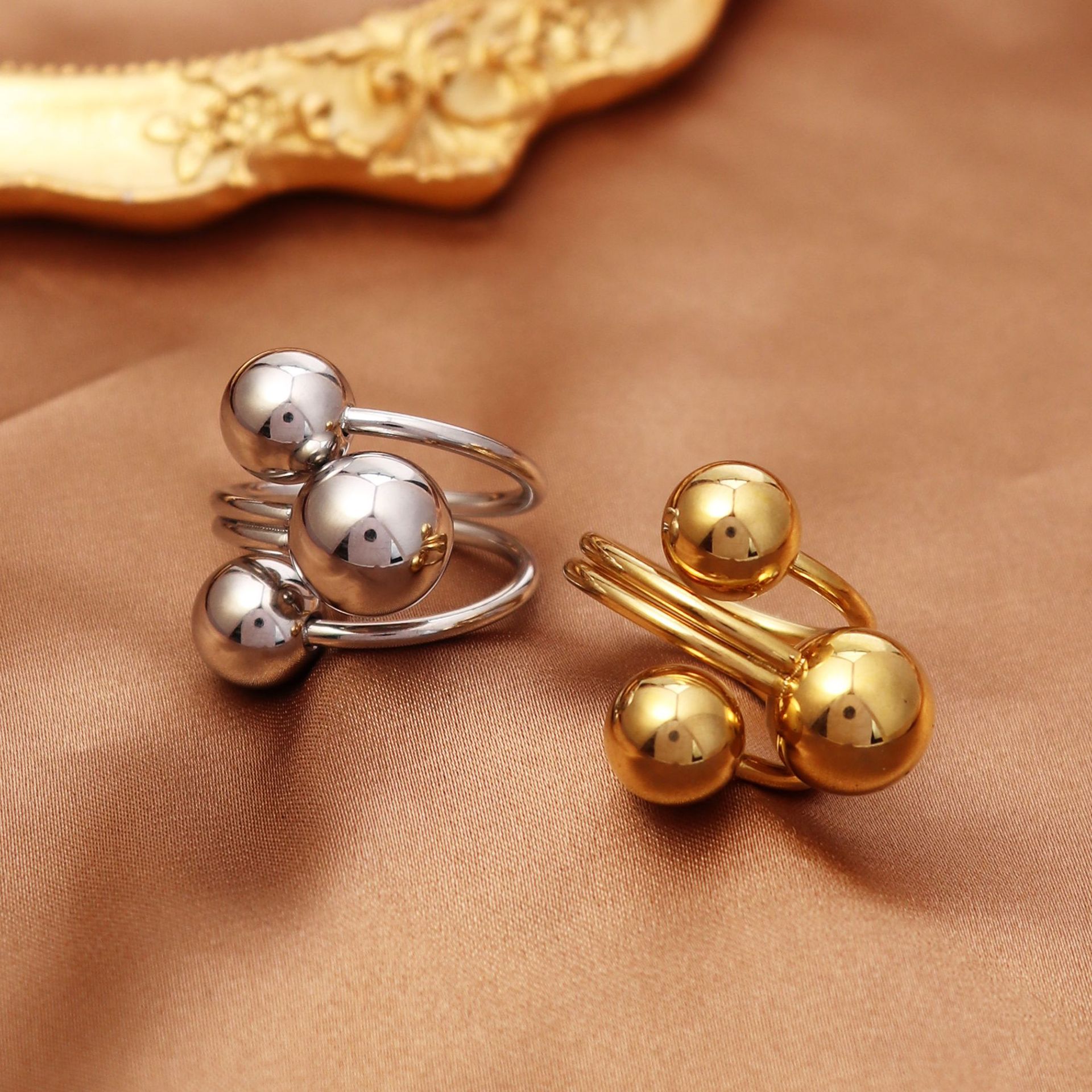 19g Weight Open Rings Classification Wholesale Jewelry Casual Simple Style Geometric Titanium Steel Open Rings