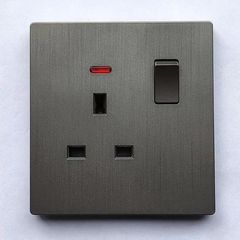 Home-style concealed British-style switch and outlet, frameless wall outlet panel with five, ten, and fifteen holes, USB wall outlet panel