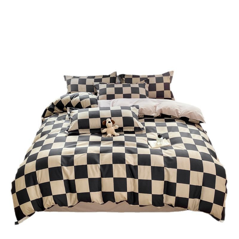 Completo letto 4 pezzi in cotone all'aloe vera con lenzuola_voghion.com