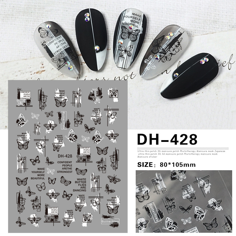 ReDanco New 3D Explosion Butterfly Series Nail Art Stickers ADHesive Nail Decals Jewelry Wholesale DH-428 ReDanco New 3D Explosion Butterfly Series Nail Art Stickers ADHesive Nail Decals Jewelry Wholesale DH-428
