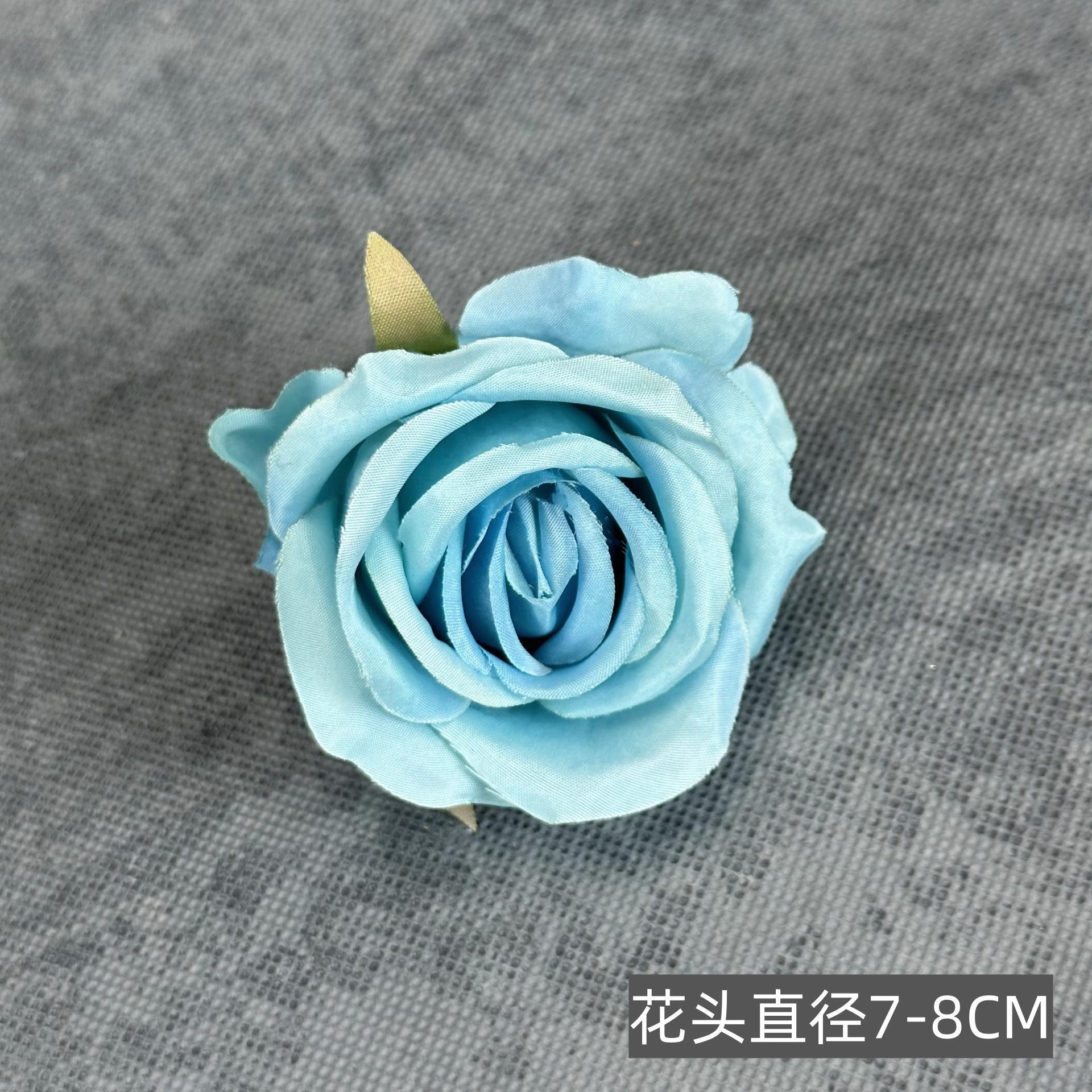 Franela artificial flor Rosa cabeza ramillete rojo boda flor pared tiro apoyos flor artificial arco flor artificial al por mayor