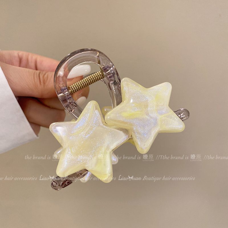 Acrílico grande, pinza de amor, pinza para el cabello, parte posterior de la cabeza femenina, pinza de tiburón, horquilla, pinza para el cabello, tocado, primavera y verano