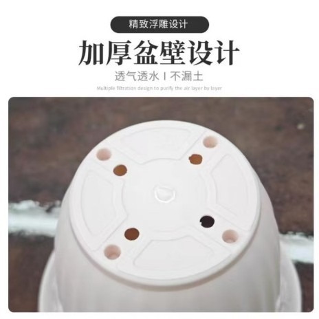 工場直販越境電子商取引丸口模様プラスチック植木鉢エンボス緑植物鉢植え屋内屋外園芸植木鉢|undefined