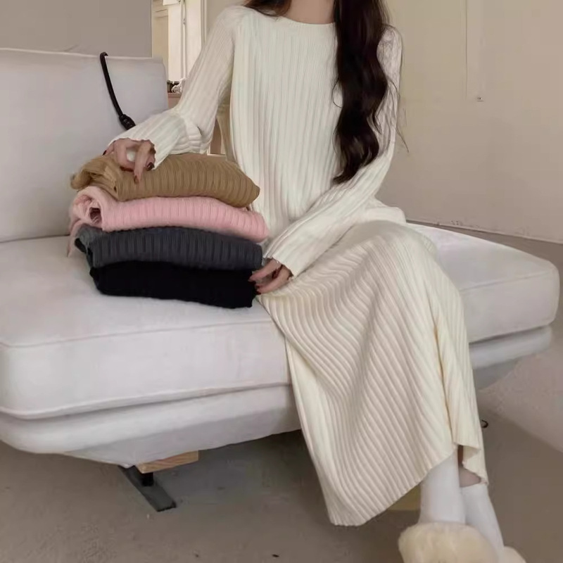 chubby girl plus size Women's 2024 New Spring and Autumn Lazy Wind Long dress Matching Coat Over-knee Base Skirt chubby girl plus size Women's 2024 New Spring and Autumn Lazy Wind Long dress Matching Coat Over-knee Base Skirt