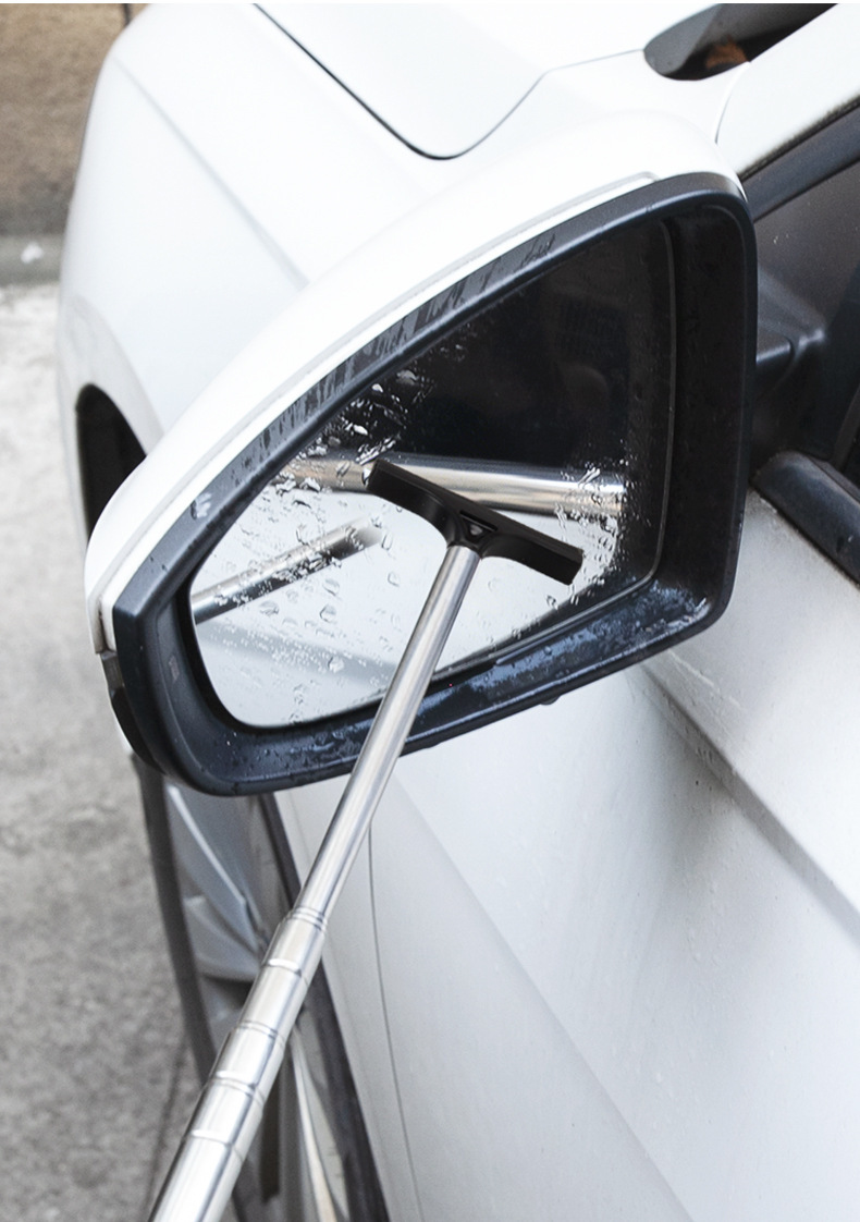 Car Rearview Mirror Wiper Stainless Steel Telescopic Squeegee 22-65cm Windshield Defogger Cleaning Blade key features