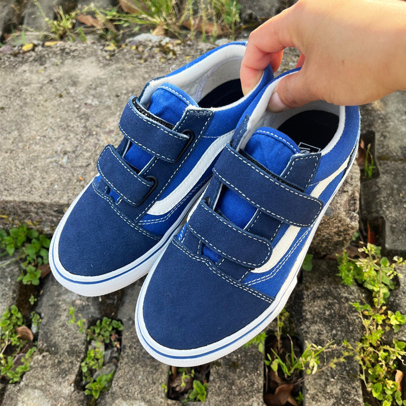 VS zapatos de lona para niños zapatos casuales de baja altura zapatos de skate para niños velcro zapatos deportivos para niños mayores zapatos de skate para niñas otoño