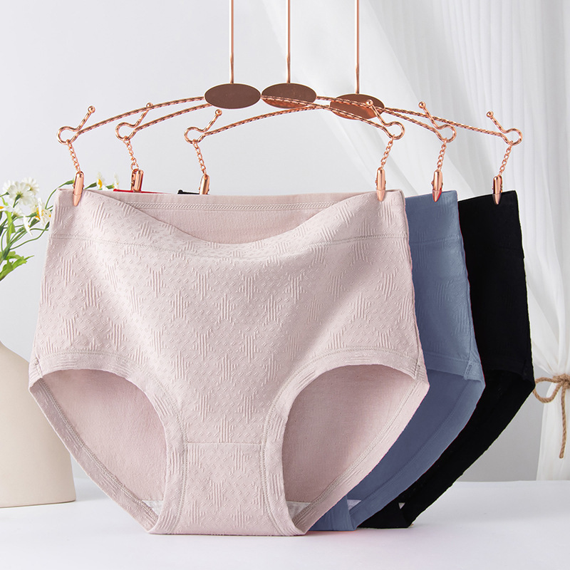 Middle-aged mother underwear ladies cotton high waist abdomen plus size 200kg chubby girl middle-aged and elderly cotton shorts Middle-aged mother underwear ladies cotton high waist abdomen plus size 200kg chubby girl middle-aged and elderly cotton shorts