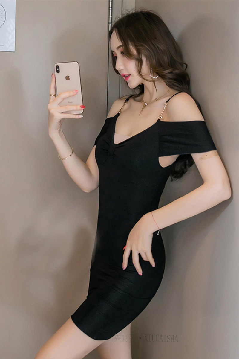 Slim-Fit Babydoll Dress with Thong, Milk Silk Lingerie Set, One Size — detail image 8