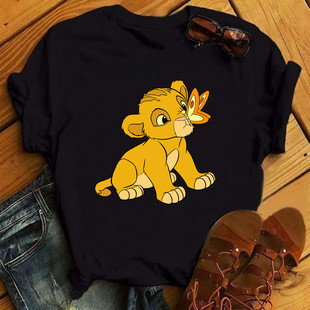 Camisetas con estampado del Rey Le&oacute;n Simba para mujer, cami