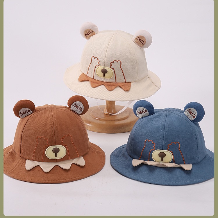 Sombreros para bebés primavera y otoño sombreros para bebés sombreros para bebés varones sombreros para bebés osos sombreros para niños al aire libre sombreros de pescadores