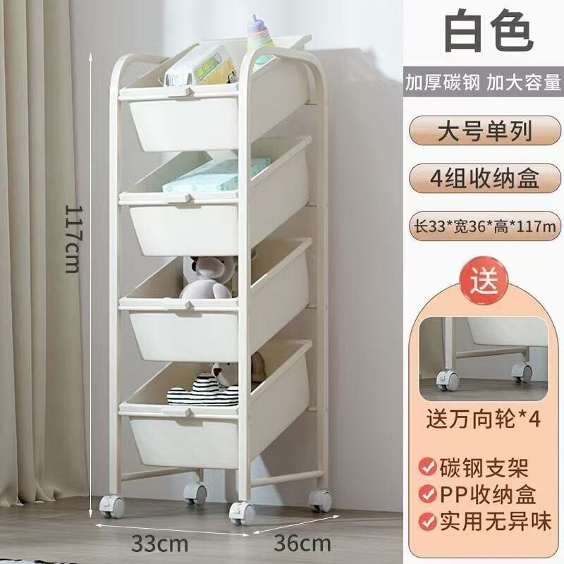 儿童玩具收纳架置物架多层客厅玩具书架二合一收纳推车幼儿园收纳|undefined