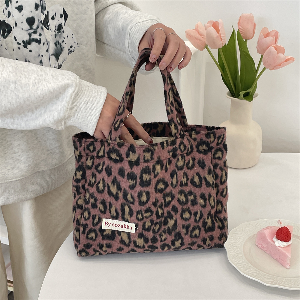 311021 Simple ins retro style woolen multi-color handbag for women, 2023 new checkered autumn and winter women's bag undefined