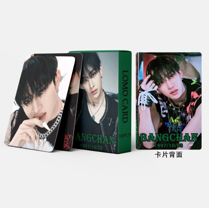 Cadena total, una gran cantidad de stock, 55 hojas de tinta BT SK IVE ATEEZ KPOP, estrellas coreanas alrededor de LOMO