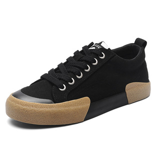 2025 Autumn New Men's Shoes Korean Version Niche Light Luxury Trendy Casual Men's Canvas Shoes Flat Lace-Up Sneakers for Men