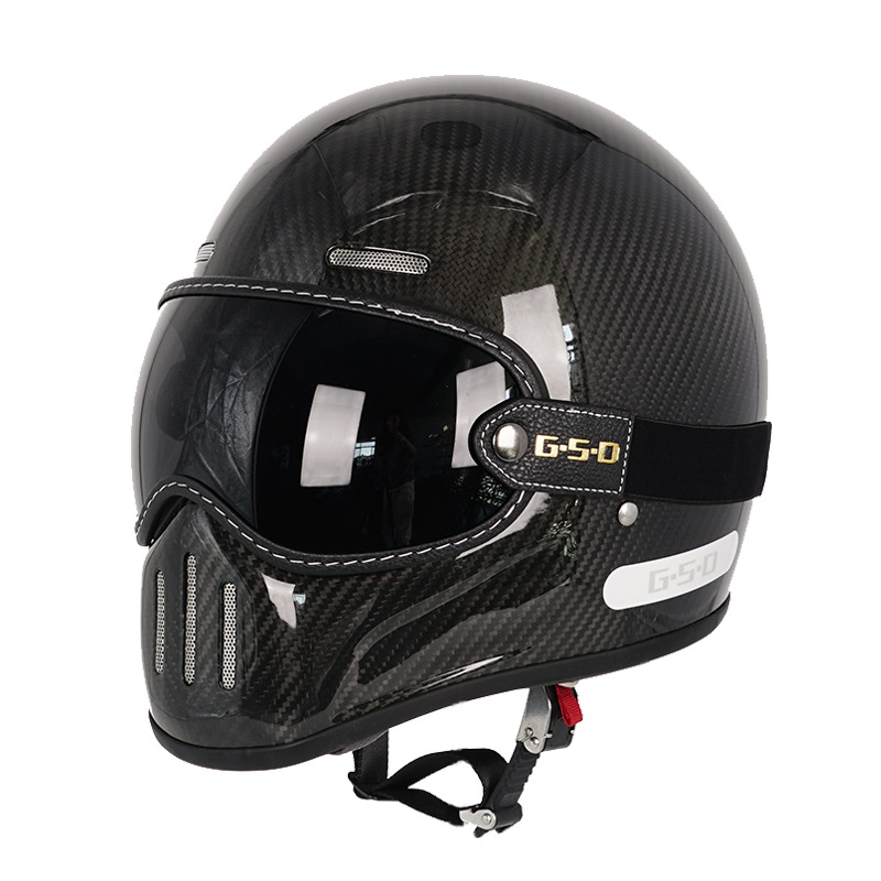 Motosiklet kaskı (dəbilqə) — Motuoche Helmet - 3k-black-tea-visor-m55-56