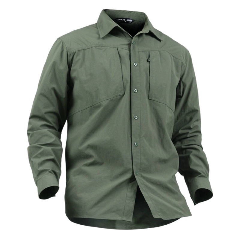 Тротуарная быстросохнущая рубашка Paving Eagle Клетчатая быстросохнущая одежда Военные вентиляторы Уличная рубашка PLY-31