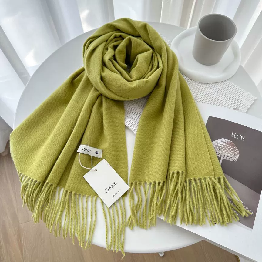Demi‑season warm cashmere scarf, universal cloak wrap, 200 cm, 250 g, many colors