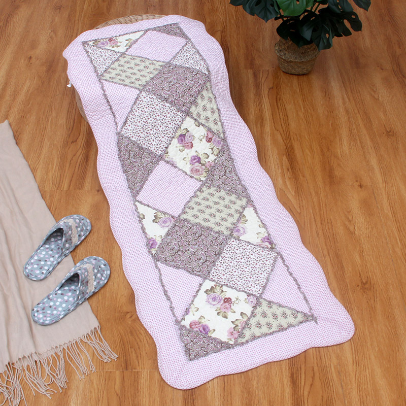 Korean Cotton Bedside Mat, Door Mat, Fabric Quilted Anti-Slip Patchwork Living Room Mat [Small Wholesale]
