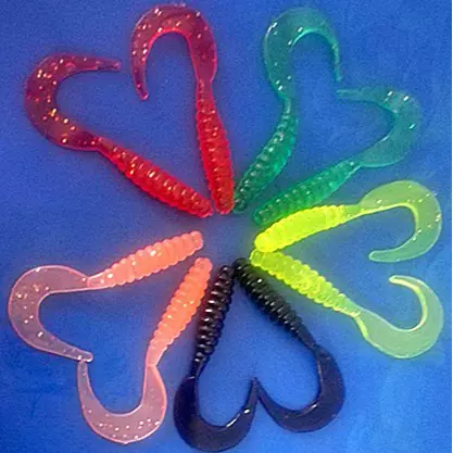 软饵多规格多颜色路亚套装适用单尾卷尾双尾T尾3.5/5.5/7厘米