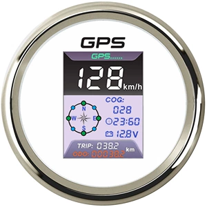 85mm Digital Gps Speedometer and Odometer with Compass, Clock, and Voltage Multi-Function Meter, Universal for Car and Boat Modification