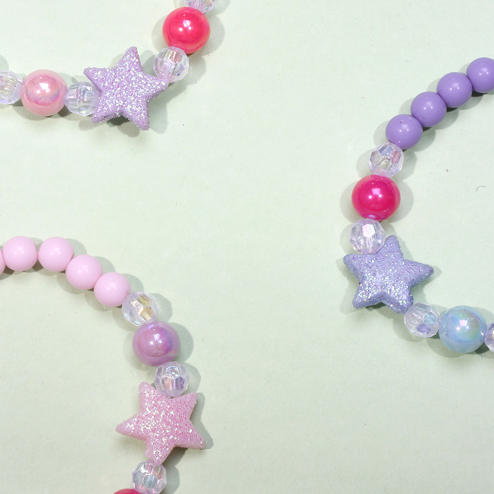 1 Set Simple Style Pentagram Arylic Girlu0027S Bracelets