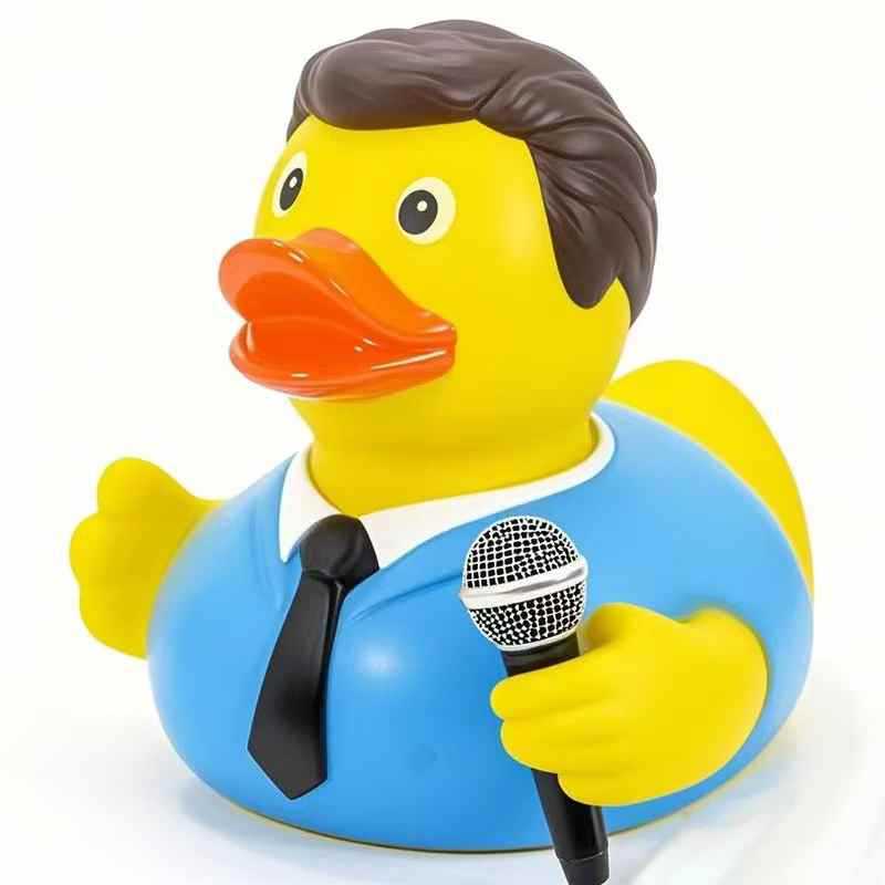 Nuevo pato profesional creativo pequeño pato amarillo juguete pellizco llamado sonido bebé juguete de baño jugar en el agua pequeño pato amarillo flotante